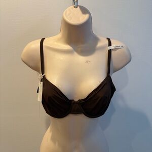 Aerie SmoothEZ Chocolate Brown Bra Full Coverage Couverture Totale Size 36B New